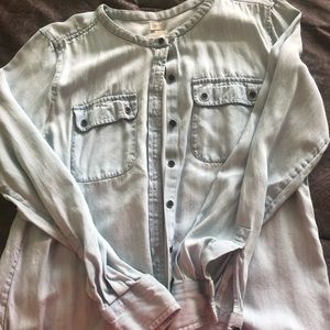 Loft Softened Denim Button Up